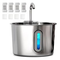 Fonte de água Cat HAJXM 2.2L em aço inoxidável com 4 filtros Fonte de água Cat HAJXM 2.2L em aço inoxidável com 4 filtros
