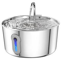 Fonte de água Cat HAJXM em aço inoxidável 4L com bomba e filtros Fonte de água Cat HAJXM em aço inoxidável 4L com bomba e filtros