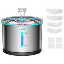 Fonte de água Cat NPET WF210 em aço inoxidável 1,5 L com luz