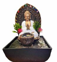 Fonte De Água Com Iluminação Buda Namastê Bivolt 7 Chakras - Althea Arte Decor