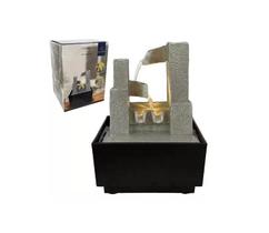 Fonte De Água Decorativa 4 Quedas Led De Mesa Chão Bivolt