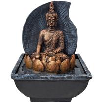 Fonte De Água Decorativa Buda Hindu Tibetano Sidarta Bivolt - M3 Decoração