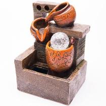 Fonte De água Decorativa Cascata 2 Quedas Luz De Led - 220v Fonte De água Decorativa Cascata 2 Quedas Luz De Led - 220v