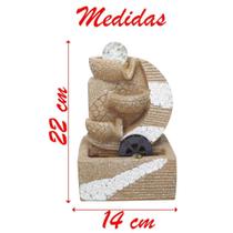 Fonte De Água Decorativa Cascata 3 Quedas Com Roda D'Água Lu