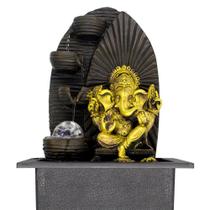 Fonte De Água Decorativa Cascata Iluminação De Led Ganesha