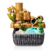 Fonte De Agua Decorativa Chafariz Cascata 3 Quedas Bambu Zen Fonte De Agua Decorativa Chafariz Cascata 3 Quedas Bambu Zen