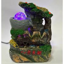 Fonte de Água Decorativa em Cascata para Jardim, Relaxante, Umidificação Natural