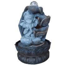 Fonte de Água Decorativa Ganesha Bebe Cinza 30cm Bivolt