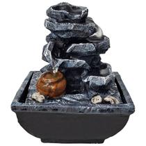 Fonte De Água Decorativa Queda Cascata Mini Relaxante Bivolt