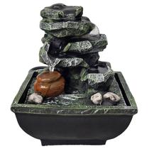 Fonte De Água Decorativa Queda Cascata Mini Relaxante Bivolt - M3 Decoração