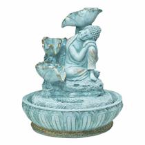 Fonte de Água Decorativa Resina 3 Quedas do Buda Sonhador