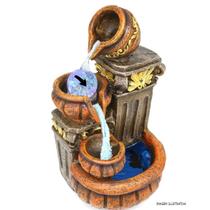 Fonte de Água Decorativa Resina Cascata Iluminação de Led GT746 - Lorben