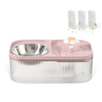 Fonte de água e tigela para comida JEERAMIA Cat 3L com 3 filtros Fonte de água e tigela para comida JEERAMIA Cat 3L com 3 filtros
