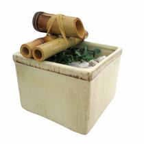 Fonte de Água em Cerâmica e Bambu 11cm - Clara Fonte de Água em Cerâmica e Bambu 11cm - Clara