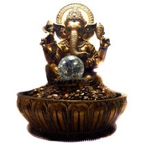 Fonte de Água Estátua de Ganesha Dourado Bivolt 30cm - Mandala de Luz