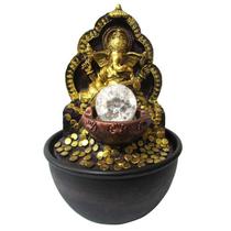 Fonte de água Ganesha com moedas 28 cm LED bivolt Fonte de água Ganesha com moedas 28 cm LED bivolt