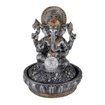 Fonte De Água Ganesha Elefante Indiano Bolinha Giratória Luz