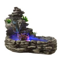 Fonte de água laguinho decorativa cascata rodinha com luz colorida Fonte de água laguinho decorativa cascata rodinha com luz colorida