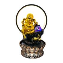 Fonte De Água Luminária Ganesha Com Led Resina 35x25x25 Fonte De Água Luminária Ganesha Com Led Resina 35x25x25