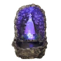 Fonte de água Nossa Senhora Aparecida gruta padroeira com Luz colorida - FINEGOOD
