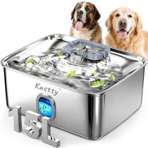 Fonte de água para cães Kastty 15 L em aço inoxidável, silenciosa, com LED Fonte de água para cães Kastty 15 L em aço inoxidável, silenciosa, com LED