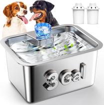Fonte de água para cães PETDOTT 11.4L em aço inoxidável para cães grandes Fonte de água para cães PETDOTT 11.4L em aço inoxidável para cães grandes