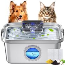 Fonte de água para cães PETHIND em aço inoxidável 7,6 L para cães grandes