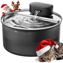 Fonte de Água para Gatos oneisall em Aço Inoxidável 3,2L Sem Fio Fonte de Água para Gatos oneisall em Aço Inoxidável 3,2L Sem Fio