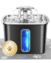 Fonte de água para pets Veken 3,2 L em aço inoxidável com filtro Fonte de água para pets Veken 3,2 L em aço inoxidável com filtro