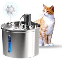 Fonte De Água Pet Aço Inoxidável 304 Bebedouro Gato e Cachorro 3.2L Tigela Inox Com Opção De Sensor - Newpet