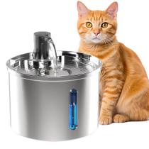 Fonte De Água Pet Aço Inoxidável 304 Bebedouro Gato e Cachorro 3.2L Tigela Inox Com Opção De Sensor