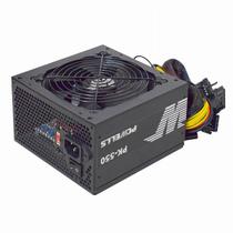 Fonte de Alimentação 400W Fan 12 cm Box PK-550 PcWells K-MEX com cabo