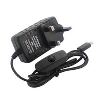 Fonte De Alimentação 5V 3A Para Orange Pi Zero 3 3B Raspberry Pi 4 Com Interruptor Liga/Desliga,