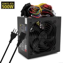 Fonte de Alimentação ATX 500W Bivolt com 6 Conectores, Cooler Silencioso e Cabo Inclusos KP5222 Fonte de Alimentação ATX 500W Bivolt com 6 Conectores, Cooler Silencioso e Cabo Inclusos KP5222