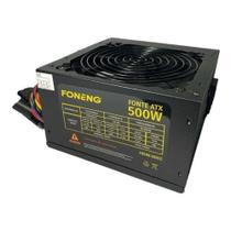 Fonte de Alimentacao Atx 500w Real com Caixa e Cabo Hdw-0002 - FORCE