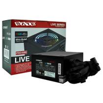 Fonte de Alimentação Atx Pro590 500W com Iluminação Rgb para Computador Satellite