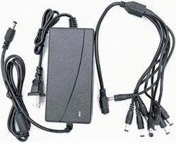 Fonte de alimentação Câmera de segurança Tolxh CCTV DVR 12V 5A 8 Split