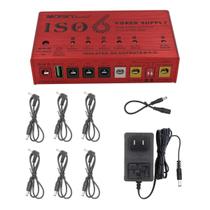 Fonte De Alimentação Compacta Multi-Voltagem Mosky ISO-6 Para Pedais De Guitarra Com 6 Saídas Fonte De Alimentação Compacta Multi-Voltagem Mosky ISO-6 Para Pedais De Guitarra Com 6 Saídas