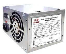 Fonte de Alimentação Computador 200W 20+4P C3Tech, Padrão Atx, PS-200V4