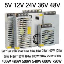 Fonte de Alimentação DC de Alta Potência - 12V, 24V, 36V, 48V, 5V - 1A a 10A - 110V/220V AC