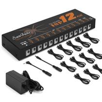 Fonte de alimentação de pedal isolado para guitarra SanJune ISP12 Plus 12 saídas Fonte de alimentação de pedal isolado para guitarra SanJune ISP12 Plus 12 saídas