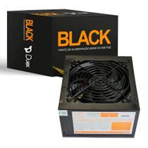 Fonte de Alimentação Duex Black 600W Bivolt 60/50Hz C/ Cabo - DX 600FSE