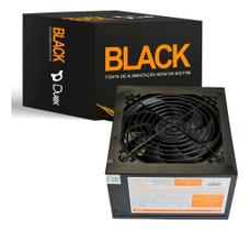 Fonte De Alimentação Duex Black 600w Bivolt - Dx600fse