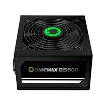 Fonte de Alimentação Gamemax GS600 80 Plus White 600W Com PFC - Preto Fonte de Alimentação Gamemax GS600 80 Plus White 600W Com PFC - Preto