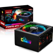 Fonte De Alimentação Gamer Atx 500w Knup Cowboy Pc Luz Rgb Fonte De Alimentação Gamer Atx 500w Knup Cowboy Pc Luz Rgb