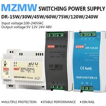 Fonte De Alimentação Industrial De Alta Potência Para Trilho DIN 15W-240W 100-240V AC Para DC 12V