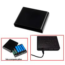 Fonte de Alimentação Ininterrupta, UPS, 5V/ 9V/ 12V, Entrada 6x Baterias 18650, Para Câmera e Roteador - Preto