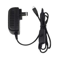 Fonte De Alimentação Laranja 5V 3A Com Botão De Interruptor Micro USB Para Raspberry Pi 3B+ 3B Pi