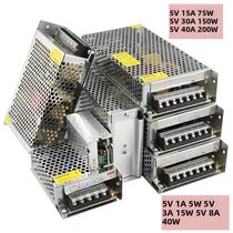 Fonte De Alimentação LED De Alta Potência 5V 3A 8A 15A 75W 150W 200W Adaptador AC Para DC