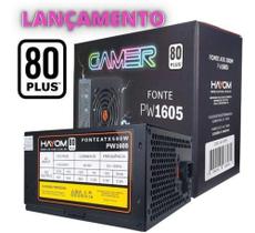 Fonte De Alimentação Original 500w Atx Gamer 80 Plus 110/220v Com Chave de Desligamento - Hayom